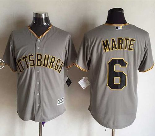 Pirates #6 Starling Marte Grey New Cool Base Stitched MLB Jersey - Click Image to Close